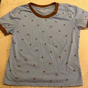 Butterfly print crop top